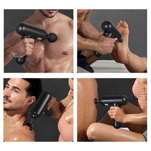 Handheld Massage Gun Deep Tissue Muscle Neck Back Massager for Muscle Therapy Pain Relief with 4 Massage Heads - Toytexx Handheld Massage Gun Deep Tissue Muscle Neck Back Massager for Muscle Therapy Pain Relief with 4 Massage Heads - Toytexx